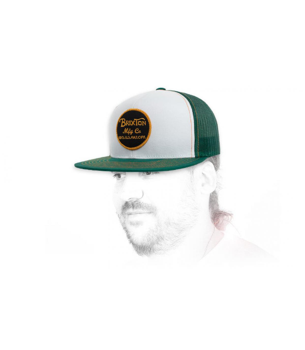 Brixton white green trucker Wheeler Mesh chive